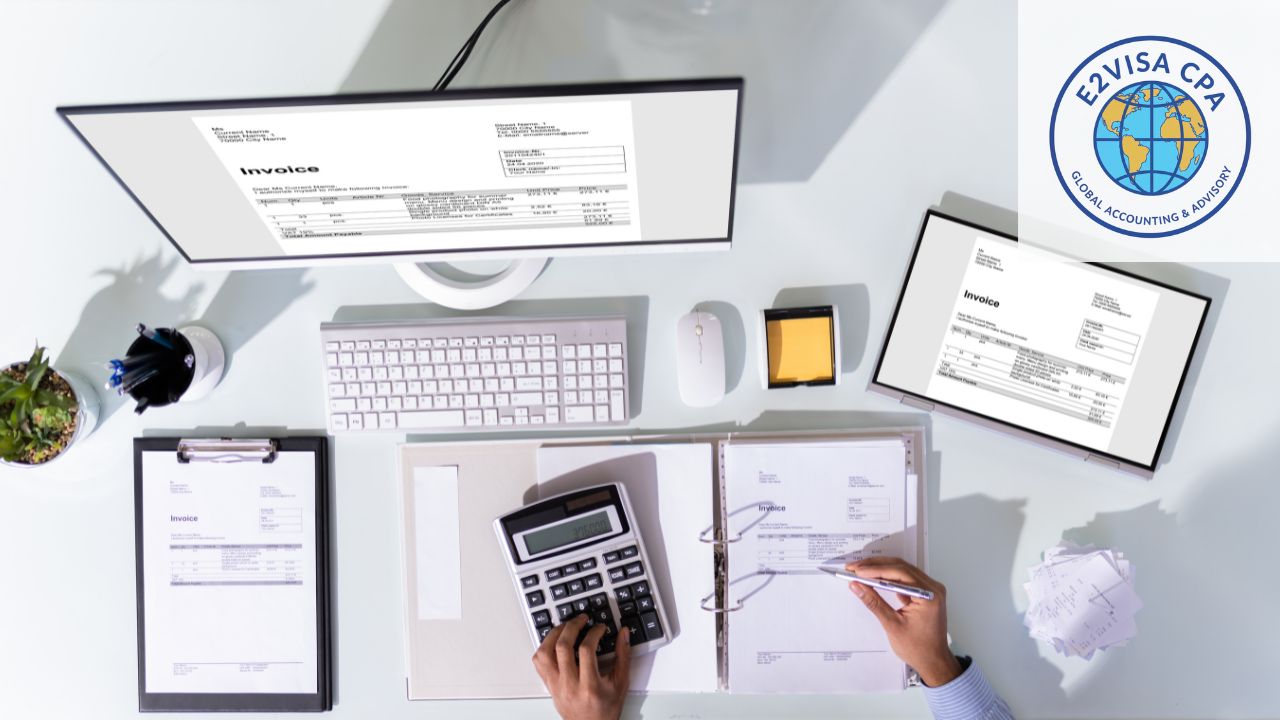 monthly bookkeeping for E-2 businesses